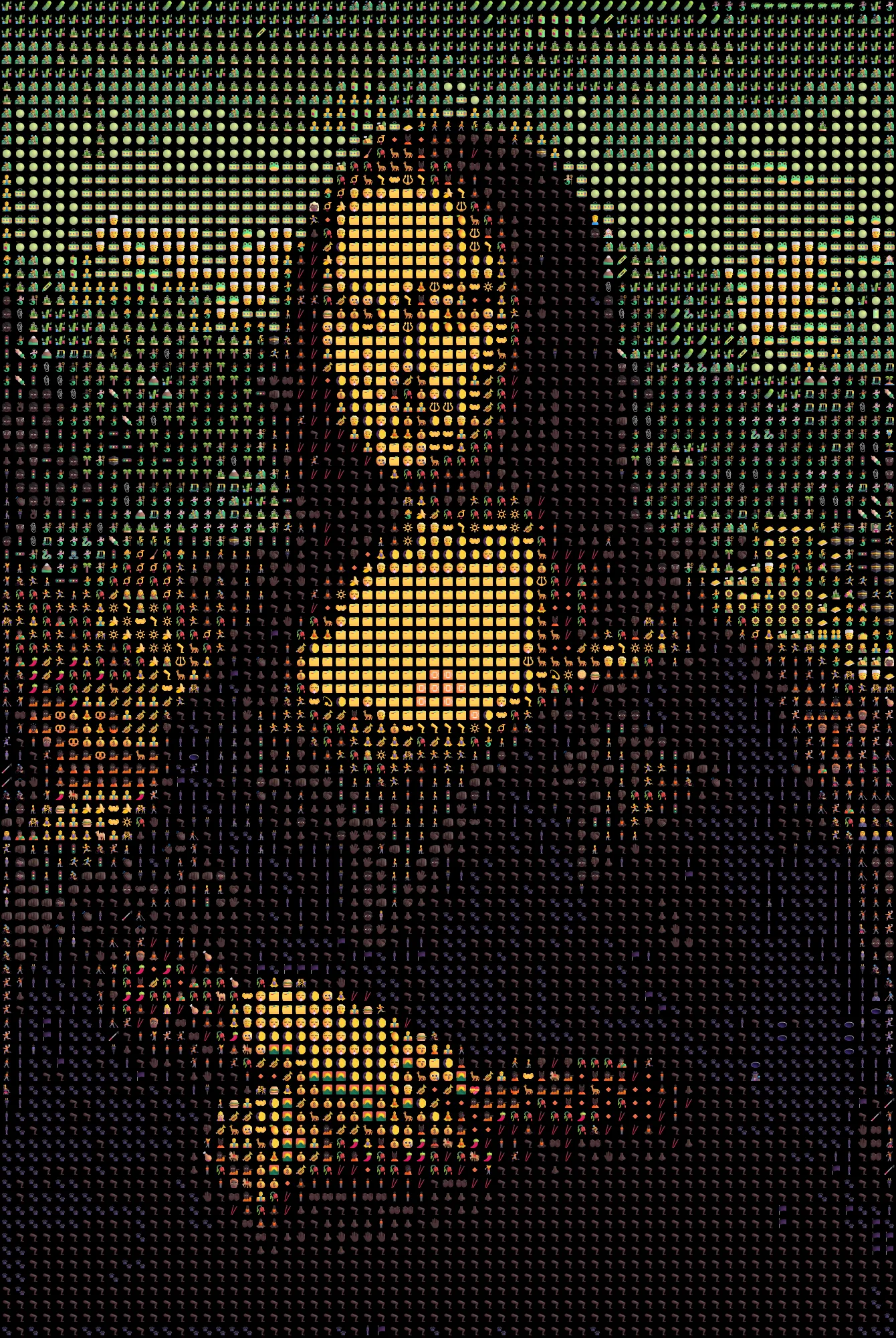 Image converted into an emoji mosaic